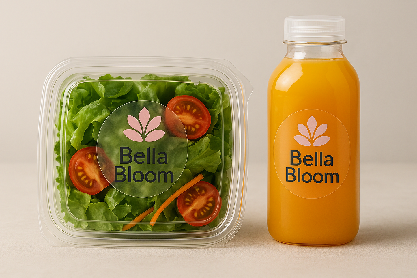 Transparent vinyl logo stickers for product packaging