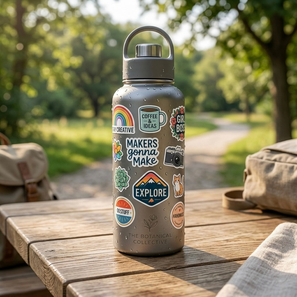 die cut Vinyl sticker pack for water bottles and laptops